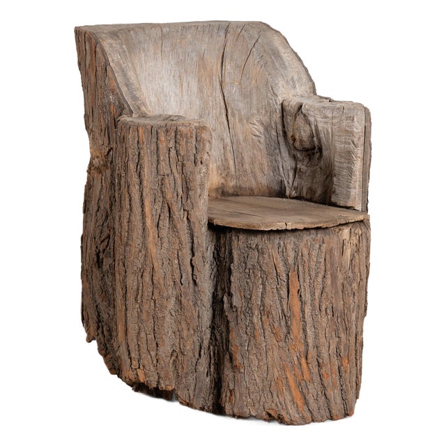 Early 20th Century Swedish Rustic Log Chair For Sale