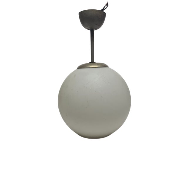 Art Deco Communist Pendant Lamp, Poland, 1960s For Sale - Image 6 of 15