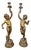 Unknown, Gold Leaf Candlestick Angels, 1950s, Epoxy Resin, Set of 2 For Sale