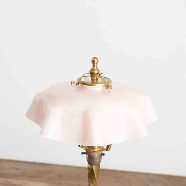 Antique French Brass Barley Twist Desk Lamp, 1890s For Sale - Image 9 of 11