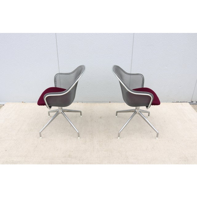 Metal Italian Modern Antonio Citterio for B&b Italia Iuta Swivel Dining Chairs, a Pair For Sale - Image 7 of 18