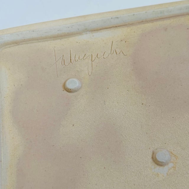 Kazuo Takiguchi Pottery Square Plate For Sale - Image 12 of 12