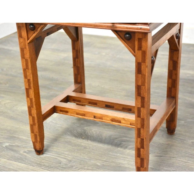 Early 1900s Refinished Antique Chess Game Table For Sale - Image 11 of 11