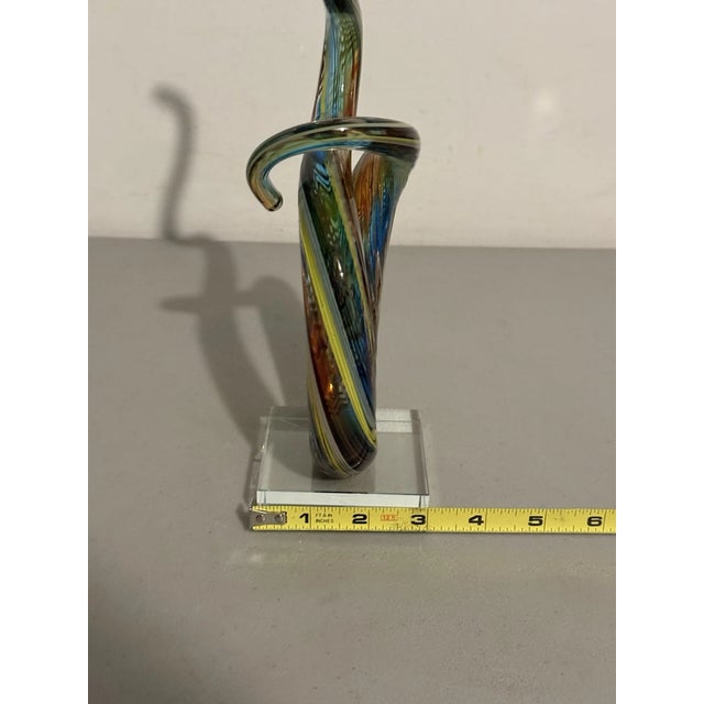 1990s Vintage MCM Murano Art Glass Love Knot Sculpture Figurine For Sale - Image 5 of 7