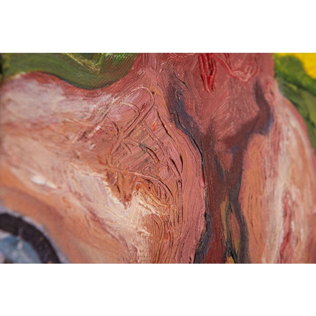 Abstract Figure Under the Sun, 1960s, Oil on Canvas For Sale - Image 13 of 17