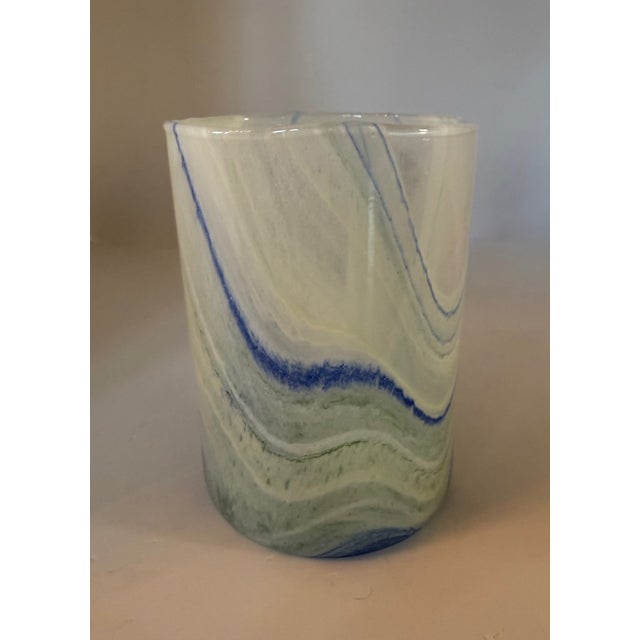 Glass Murano Glass Tumbler in White and Multi Confetti Design Set of 6 Made in Italy For Sale - Image 7 of 10