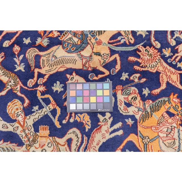 Vintage Hand-Knotted Persian Isfahan Rug 4'5" X 6'7" For Sale - Image 17 of 18