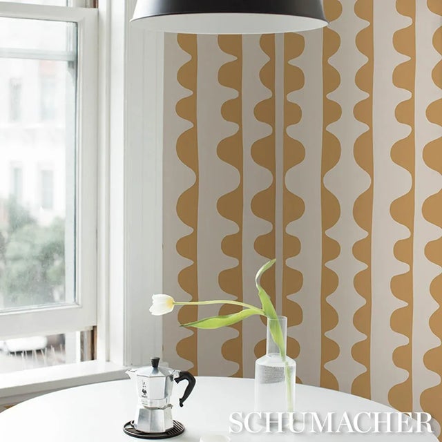 Schumacher X Hadiya Williams Drift Wallpaper In Ginger For Sale In New York - Image 6 of 7