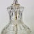 Vintage floral design etched press cut glass table lamp, top to receptacle 19.5"H , Top to glass 15.75"H , Base is 6.5 ,...