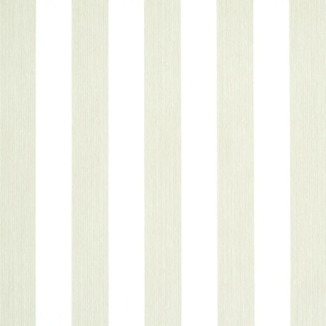 Sample - Schumacher Edwin Stripe Medium Wallpaper in Naturelle For Sale