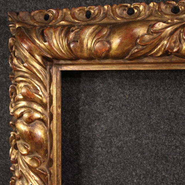 Mid-Century Italian Frame with Floral Ornaments, 1950 For Sale - Image 9 of 16