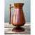 Masterfully lathe-turned from solid hardwood, this vintage pitcher showcases a striking bi-color contrast between deep...