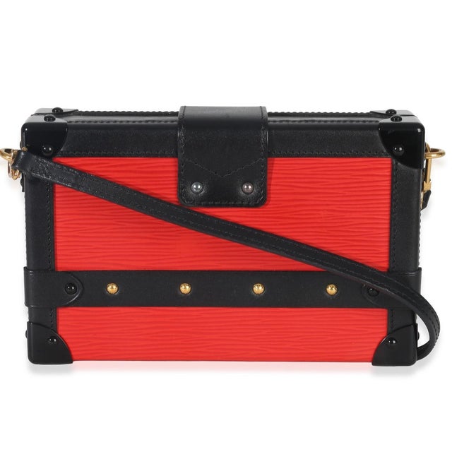 Louis Vuitton Red Black Epi Petite Malle For Sale - Image 4 of 9