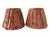 Pair of Vintage That Shady Lady Burnt Orange Pleated Silk Embroidered Lamp Shades For Sale - Image 4 of 4