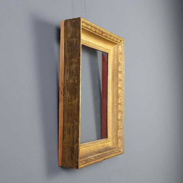 19th Century Empire Frame in Carved and Gilded Wood For Sale - Image 3 of 10
