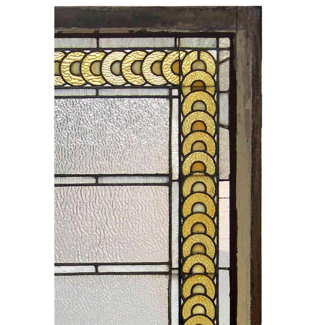 Traditional Skylight Antique Textured and Stained Glass For Sale - Image 3 of 5