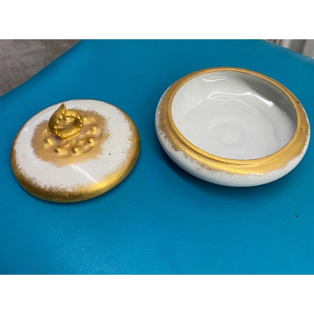 French 1970s Limoges France Keepsake Lidded Dresser Box For Sale - Image 3 of 6