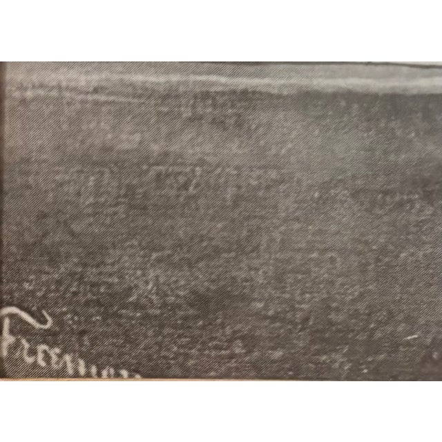 Metal Early 20th Century Reproduction Print Race Horse Charcoal Drawing Signed by Artist For Sale - Image 7 of 11