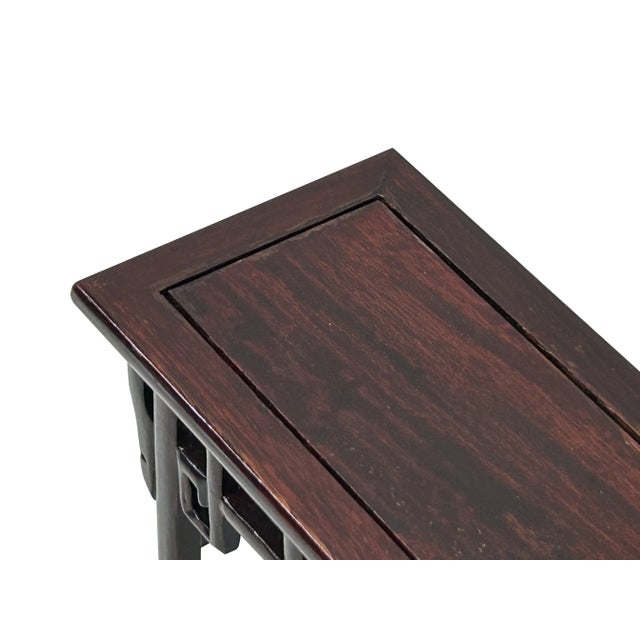 Brown 5.75" Chinese Brown Altar Miniature Shape Accent Wood Display Stand For Sale - Image 8 of 8