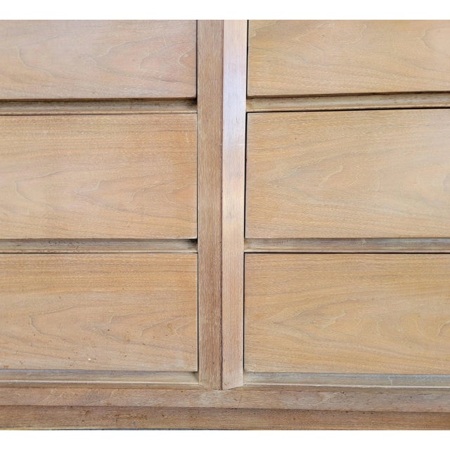 Wood Kent Coffey Cerused Walnut Mid-Century Modern Low Dresser For Sale - Image 7 of 14