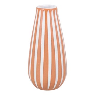 Vase in Glazed Earthenware with Vertical Stripes by Ingrid Atterberg for Upsala-Ekeby, 1960s For Sale