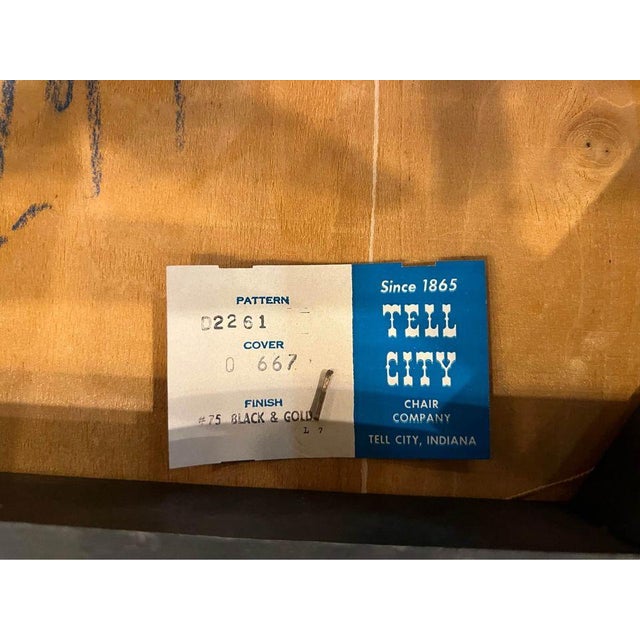 Wood Mid 20th Century Spindle Back Glazed Black Side Chair H. By Tell City Chair Co. For Sale - Image 7 of 9