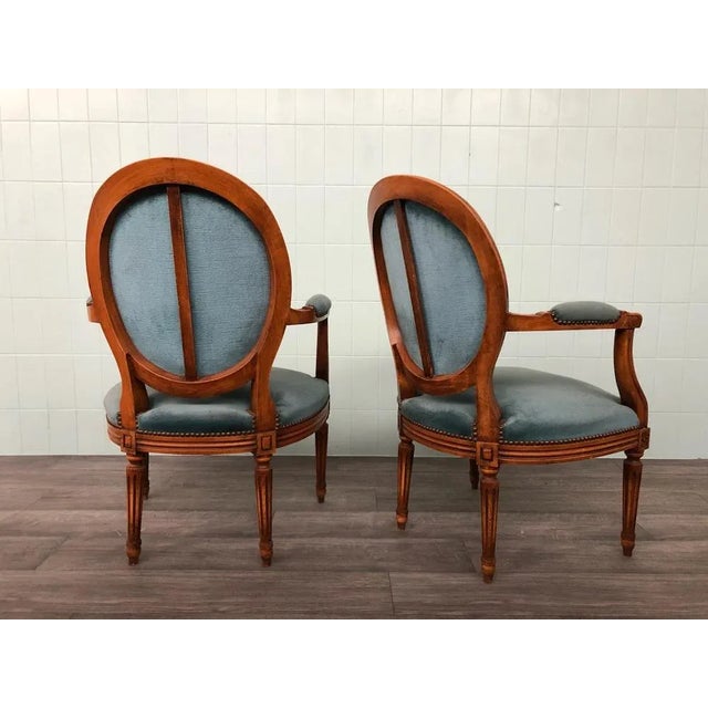 Set of Louis XVI Style Armchairs, 1920s For Sale - Image 10 of 13