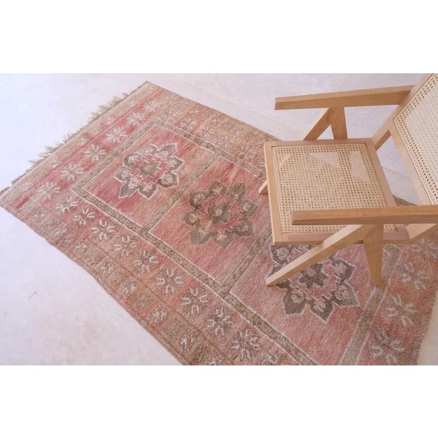 Copper Moroccan Handwoven Rug - 4'7" X 8'1" Ft For Sale - Image 8 of 8