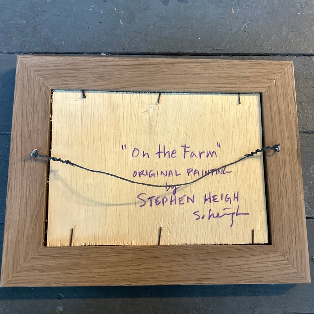 Contemporary Original Painting by Stephen Heigh “On the Farm” For Sale - Image 4 of 4