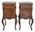Antique French Mahogany Night Stands or bedside tables with marble top , 1900, A Pair For Sale
