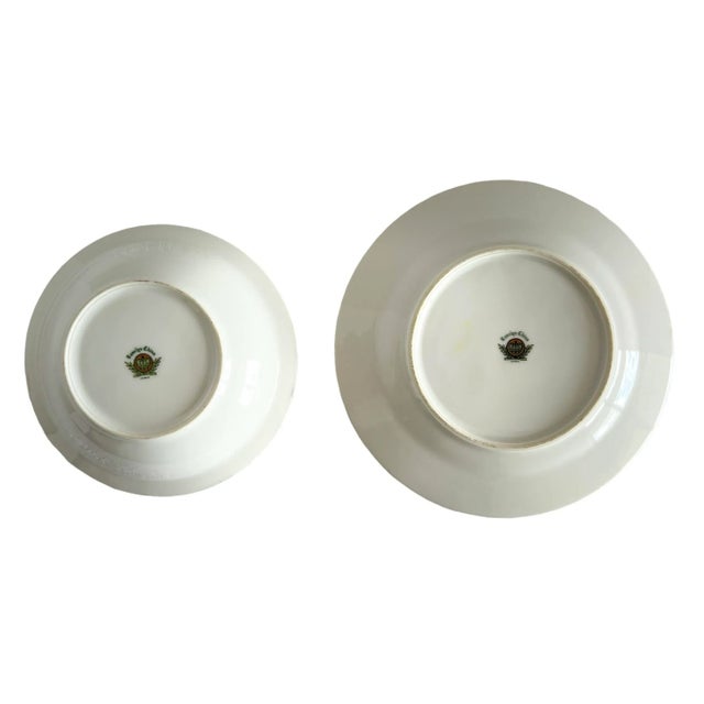 Japanese 1950s Vintage Roselyn China Dogwood Floral Pattern Japan Small Dessert Berry Bowl & Bread Plate Set- 2 Pieces For Sale - Image 3 of 4