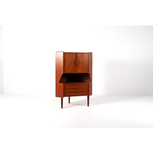 Mid-Century Modern Vintage Danish Teak Cabinet with Drawer, 1960s For Sale - Image 3 of 17