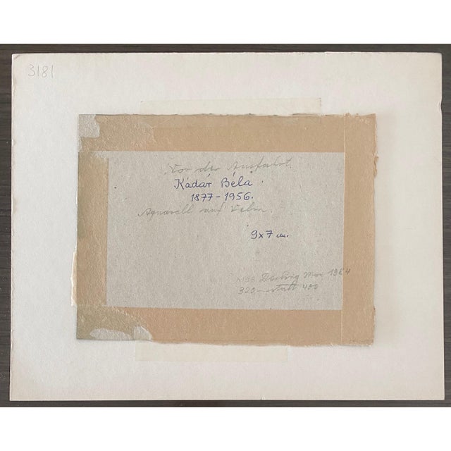 Green Bela Kadar, Hungarian Artist Modern Mixed Media Horse and Buggy Bela Kadar For Sale - Image 8 of 9