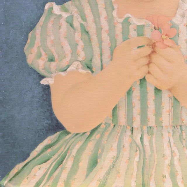 1940s 'She Loves Me, She Loves Me Not' by Martha Tracy Frey, 1944; Young Girl in a Gingham Dress, University of California at Los Angeles For Sale - Image 5 of 10