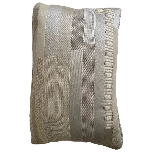 Pair of New Jacquard Pillows Upholstered in Dedar Babelia For Sale - Image 4 of 6
