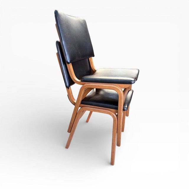 Contemporary Mid-Century Black Bentwood Dining Chairs, Set of 2 For Sale - Image 3 of 8