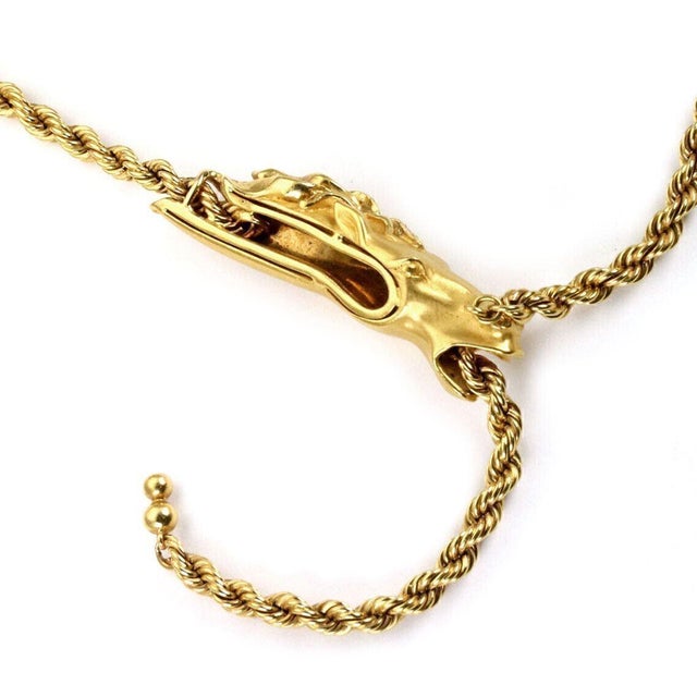 Carrera y Carrera Diamond 18k Yellow Gold Horse Pendant Rope Necklace For Sale - Image 4 of 5