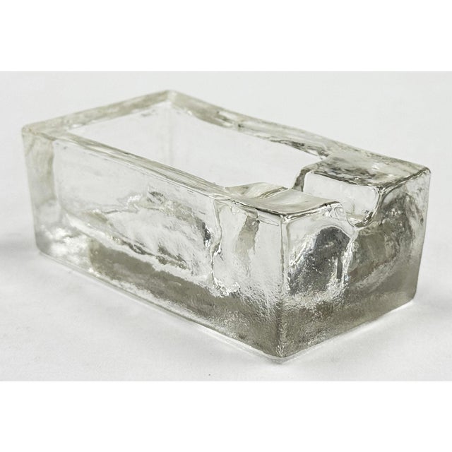 Vintage Italian Glass Block Ashtray or Trinket Dish For Sale - Image 11 of 13