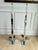 A stunning pair of late 1970s George Kovacs architectural “Skyscraper” table lamps executed in mirror-polished chrome....