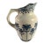 Vintage, French Digoin & Sarreguemines, Large Blue and White Pitcher For Sale