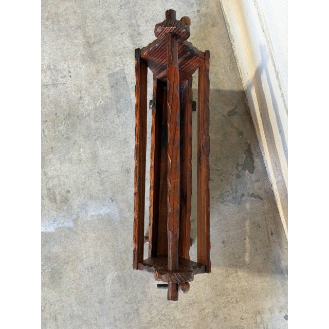 Wood Dark Wood Magazine Holder Mid-Century Modern Vintage For Sale - Image 7 of 9