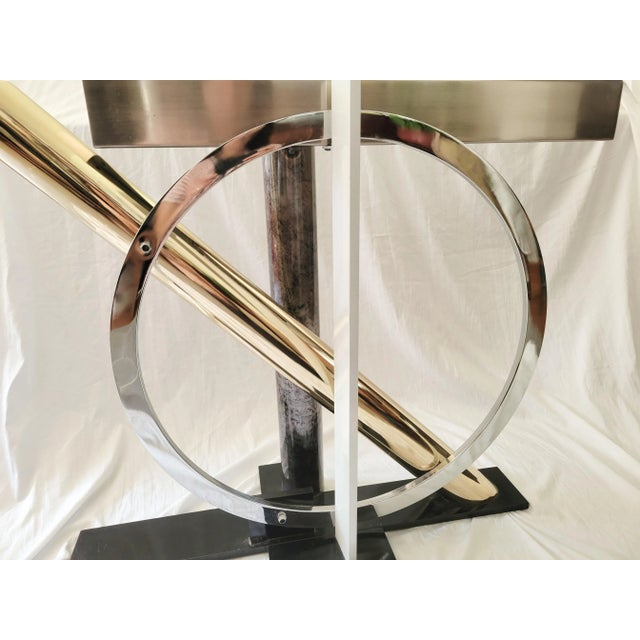 Metal 1990s Kaizo Oto for Design Institute of America Console Base For Sale - Image 7 of 11