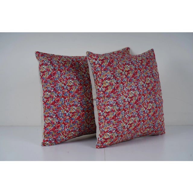 Mid-Century Modern Uzbek Roller Printed Cushion Cover - A Pair For Sale - Image 3 of 5