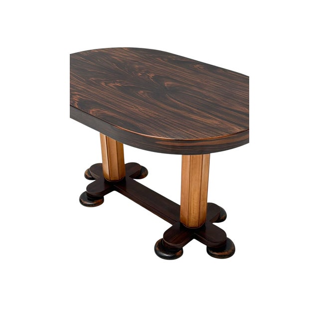 Art Deco Oval Center Table by Gebroeders Reens, 1930s For Sale - Image 3 of 13