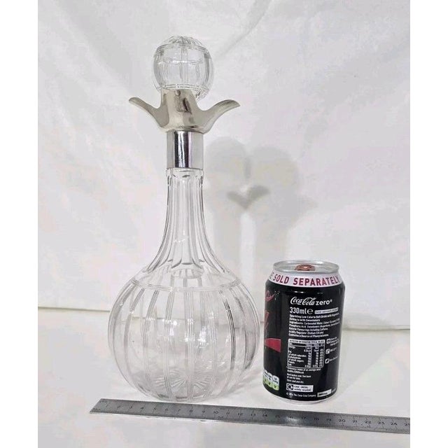 Antique Art Deco Glass Spirit Decanter from Walker & Hall, Sheffield, 1924 For Sale - Image 14 of 18