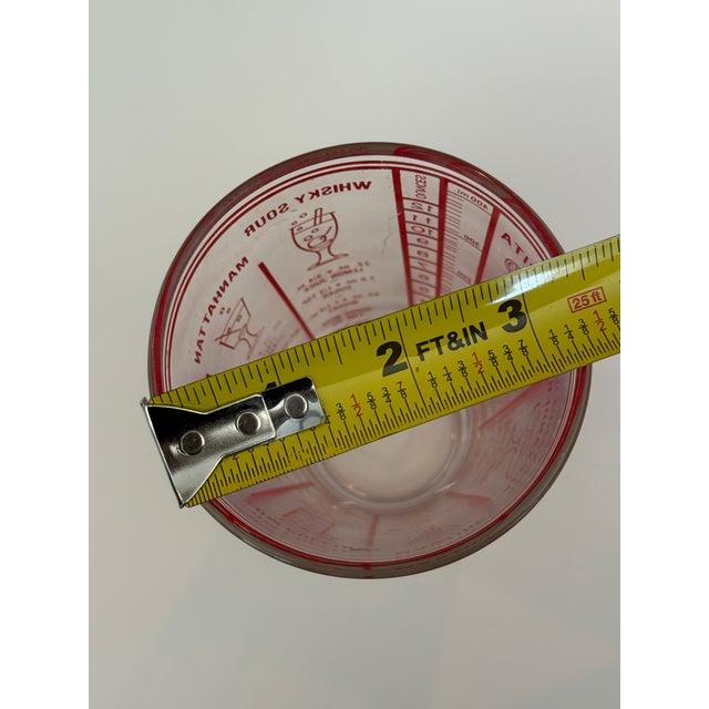 Vintage Mid-Century Modern Bar Ware Phoenixware Bar Measuring Drink Glass For Sale - Image 9 of 13