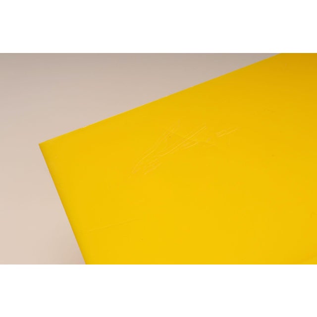 Vintage Yellow Acrylic Storage Cube With Three White Drawers After Joe Colombo For Sale - Image 13 of 18