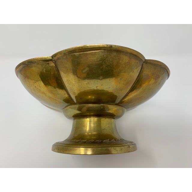 Vintage Brass Pedestal Bowl Chairish
