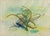 Original Mid-Century Abstract Watercolor Painting, Attrib. Elsie Driggs – Musical Instruments For Sale In Kansas City - Image 6 of 6
