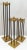 Mid-Century Modern Brass & Black Enamel Candle Holders, Candlesticks, Set of 3 For Sale - Image 12 of 13